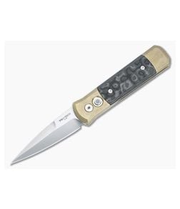 Protech Godson Limited Satin 154CM Stonewashed Bronze Al Camo Fat Carbon Automatic 7114-CAMO - PT-7114-CAMO 1