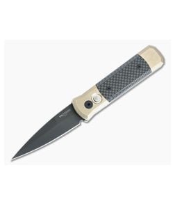 Protech Godson Limited DLC 154CM Stonewashed Bronze Al Carbon Fiber Automatic 7115 - PT-7115 1