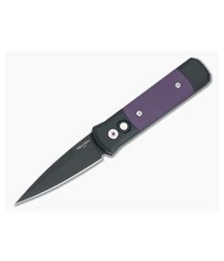 Protech Godson Purple G10 Black DLC Blade Auto - PT-715-PURPLE 1