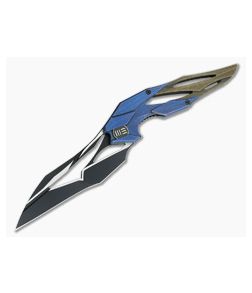 WE Knives 719A Eschaton Isham Flipper Blue Bronze Stonewash Titanium Two Tone M390 - WE-719A 1