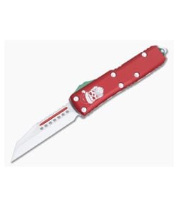 Microtech UTX-85 Warhound Candy Cane Red White Christmas Knife 719W-1CMAS - MT-719W-1CMAS 1