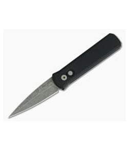 Protech Knives Godson Exclusive Acid Wash Blade Black Aluminum Handle - PT-721-AW-BK 1