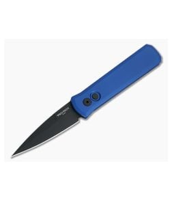 Protech Knives Godson Blue Aluminum Black Blade Auto 721-BLUE - PT-721-BLUE 1