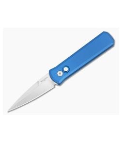 Protech Godson Auto Blue Handle Satin Blade - PT-721-SATIN-BLUE 1