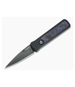 Protech Godson Auto Violet Carbon Fiber Black DLC 20CV - PT-7214-VIOLETCF-20CV 1