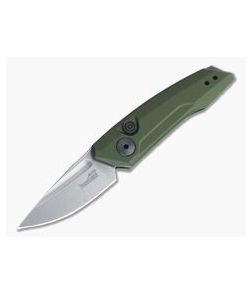Kershaw Launch 9 Olive Green Stonewashed Drop Point California Legal Automatic Knife 7250OLSW - KS-7250OLSW 1
