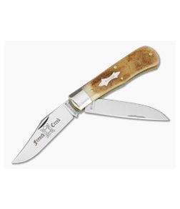 Great Eastern Cutlery Tidioute #72 French Creek Trapper Frontier Bone 1095 Carbon Steel Two-Blade Pocket Knife (3.87" Closed) 728226 - GEC-728226-FB 1
