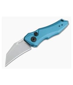Kershaw Launch 10 Hawkbill Teal Aluminum Stonewashed CPM-154 Automatic Knife 7350TEAL - KS-7350TEAL 1