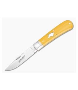 Northfield #74 Mustang Yellow Linen Micarta SATIN - GEC-745125-YLM-SATIN 1