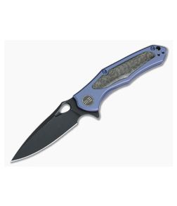 WE Knife 804A Vapor Blue Titanium Carbon Fiber Black Stonewash S35VN Frame Lock Flipper - WE-804A 1