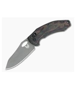 Benchmade 818GY-1901 Mini Loco Limited Edition Python Micarta Smoke Gray 20CV - BM-818GY-1901 1
