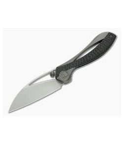 WE Knives 821A Pleroma Isham Titanium Vertebral Integral Carbon Fiber Satin M390 - WE-821A 1
