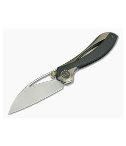 WE Knives 821B Pleroma Isham Champagne Titanium Vertebral Integral Carbon Fiber Satin M390 - WE-821B 1