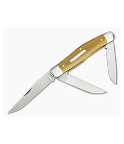 Tidioute Cutlery #82 Dixie Stockman Natural Canvas Micarta - GEC-828318-NCM 1