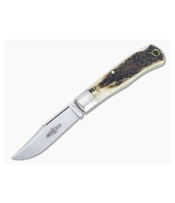 Northfield UN-X-LD #83 Tascosa Sambar Stag Lock Back Folding Knife 831121LB - GEC-831121LB-SS-01 1
