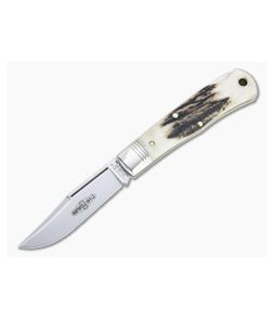 Northfield UN-X-LD #83 Tascosa Sambar Stag Lock Back Folding Knife 831121LB-04 - GEC-831121LB-SS-04 1