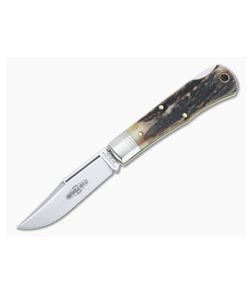 Northfield UN-X-LD #83 Tascosa Sambar Stag Lock Back Folding Knife 831121LB-06 - GEC-831121LB-SS-06 1