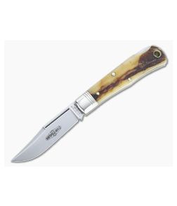 Northfield UN-X-LD #83 Tascosa Sambar Stag Lock Back Folding Knife 831121LB-12 - GEC-831121LB-SS-12 1