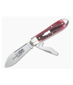 Tidioute Cutlery #85 Crown Lifter Bullet End Jack Slip Joint Cherry Natural Smooth Bone - GEC-852221CL-CNSB 1