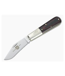 Great Eastern Cutlery #86 2AB Two Acorn Barlow Red & Black Linen Micarta Slip Joint 861121 - GEC-861121-RBLM 1