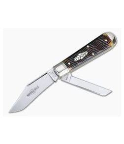 Northfield UN-X-LD #86 Oil Field Jack Two-Blade Autumn Gold Herringbone Jigged Bone - GEC-861219-AGJB 1