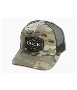 Buck Knives Logo Patch Multicam Mesh Back Trucker Hat 89146 - BU-89146 1