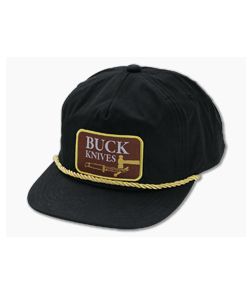 Buck Knives Vintage Buck Logo Patch Black Adult Hat 89163 - BU-89163 1