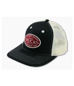 Buck Knives Felt Patch Black/Bone Mesh Snapback Hat - BU-89185 1