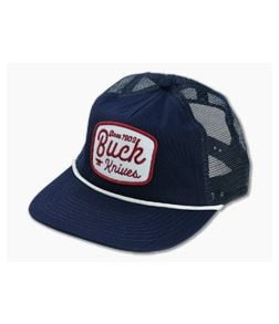 Buck Knives Felt Patch Navy Mesh Snapback Hat - BU-89186 1