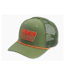 Buck Knives Embroidered Patch Green Mesh Snapback Hat - BU-89189 1