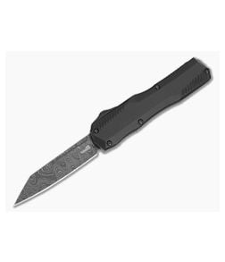 Kershaw Livewire OTF Damascus Reverse Tanto Black Aluminum - KS-9000RDAM 1