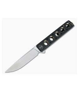 WE Knives Zinker Miscreant Satin S35VN Black with Gold Holes Frame Lock Flipper 913A - WE-913A 1