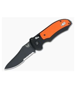 Benchmade 9170SBK-ORG Auto Triage Orange and Black Handle Black Serrated Blade - BM-9170SBK-ORG 1