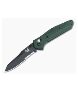 Benchmade 940SBK Osborne Green Aluminum Black Serrated S30V AXIS Lock Folder - BM-940SBK 1