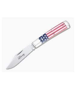 Tidioute Cutlery #94 Liberty Blem A Clip Point Jack Flag Acrylic Slip Joint 941121 - GEC-941121-FA-A-03 1