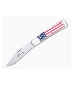 Tidioute Cutlery #94 Liberty Clip Point Jack Flag Acrylic Slip Joint 941121 - GEC-941121-FA 1