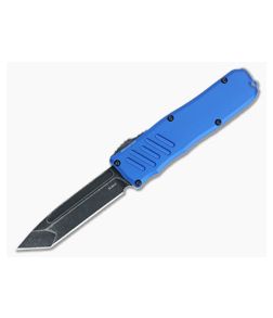 Guardian Tactical Recon-035 OTF Blue Handle Dark Stonewash T/E Elmax Blade 94621-BLUE - GT-94621-BLUE 1