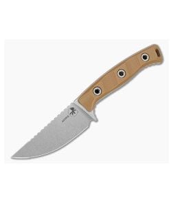 Microtech Akris Dark Earth Brown G10 M390MK Tan Kydex Sheath Fixed Blade Hunting Knife (3.70" Blade) 95-10DE-6 - MT-95-10DE-6 1