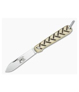 GEC #96 Farm & Field Tractor Knife Traction Jigged Muslin Micarta - GEC-962125-TJMM 1