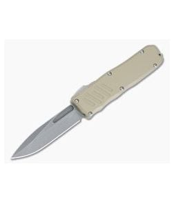 Guardian Tactical Recon-035 Stonewashed Elmax Single Edge Desert Tan D/A OTF Automatic 97511 - GT-97511 1