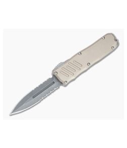 Guardian Tactical Recon-035 Stonewashed Elmax Serrated Double Edge Desert Tan OTF Automatic 97532 - GT-97532 1