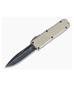 Guardian Tactical Recon-035 Dark Stonewashed Elmax Single Edge Desert Tan D/A OTF Automatic 97611 - GT-97611 1