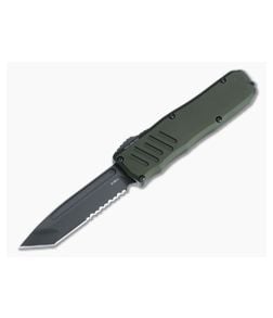 Guardian Tactical Recon-035 Black Part Serrated Elmax Tanto OD Green OTF Automatic 98122 - GT-98122 1
