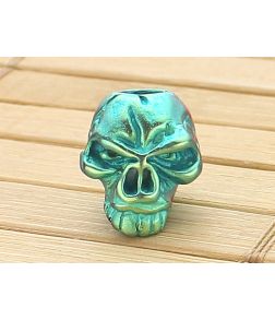 Schmuckatelli Emerson Skull Bead Titanium Green - ST-ETIG 1