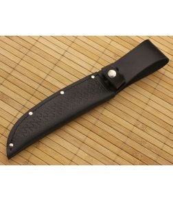 Leather Fixed Blade Knife Sheath 6" Black - AC-SH210 1
