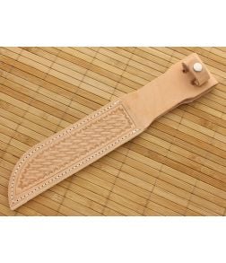 Leather Fixed Blade Knife Sheath 7" Natural Tan - AC-SH214 1