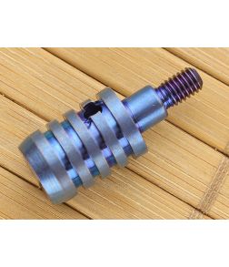 Hinderer Knives Flat End Attachment Titanium Blue Anodized - HK-TIFEBL 1