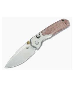 Vosteed Psyop 299 Red Micarta Titanium Bolster Stonewash S35VN - VSD-A2217 1