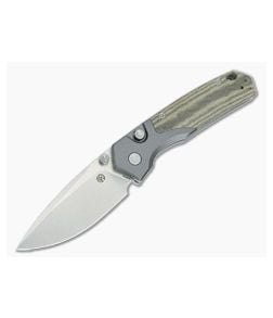 Vosteed Psyop 299 Green Micarta Titanium Bolster Stonewash S35VN - VSD-A2220 1
