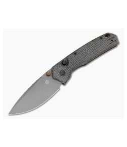 Vosteed Psyop 299 Black Micarta S35VN Destroyer Gray Button Lock Folding Knife (2.99") - VSD-A2230 1